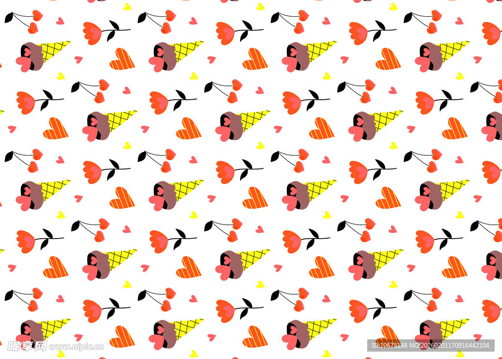 多彩水果图案背景纹理