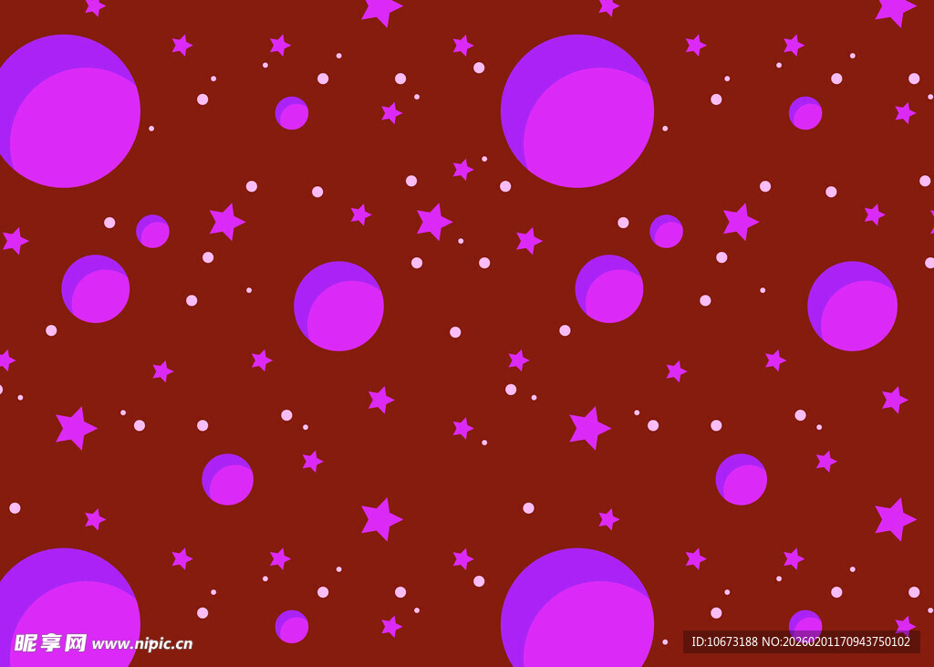 红色背景上的紫色圆点图案