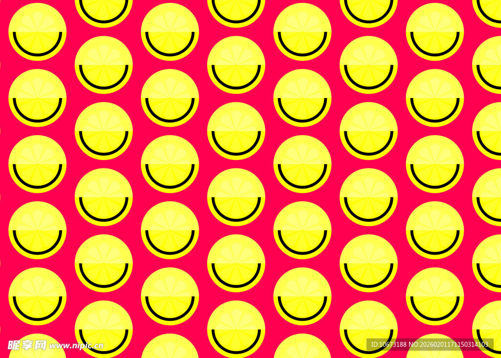 红色背景黄色圆形图案