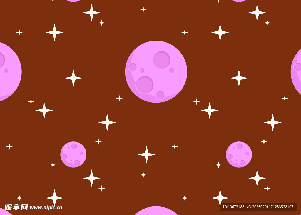 梦幻星球星空图案背景
