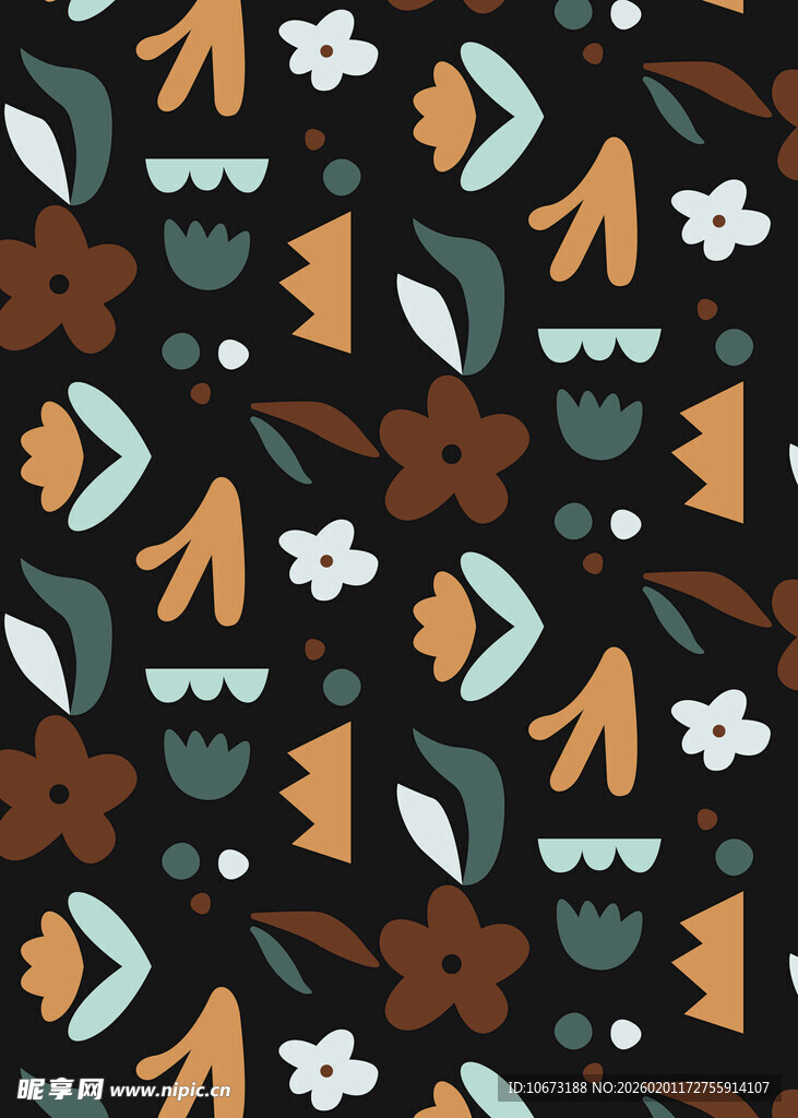 几何花卉图案背景设计