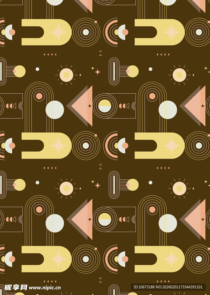 几何图案的复古风格背景