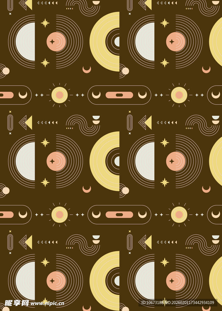 几何图案拼接的装饰背景