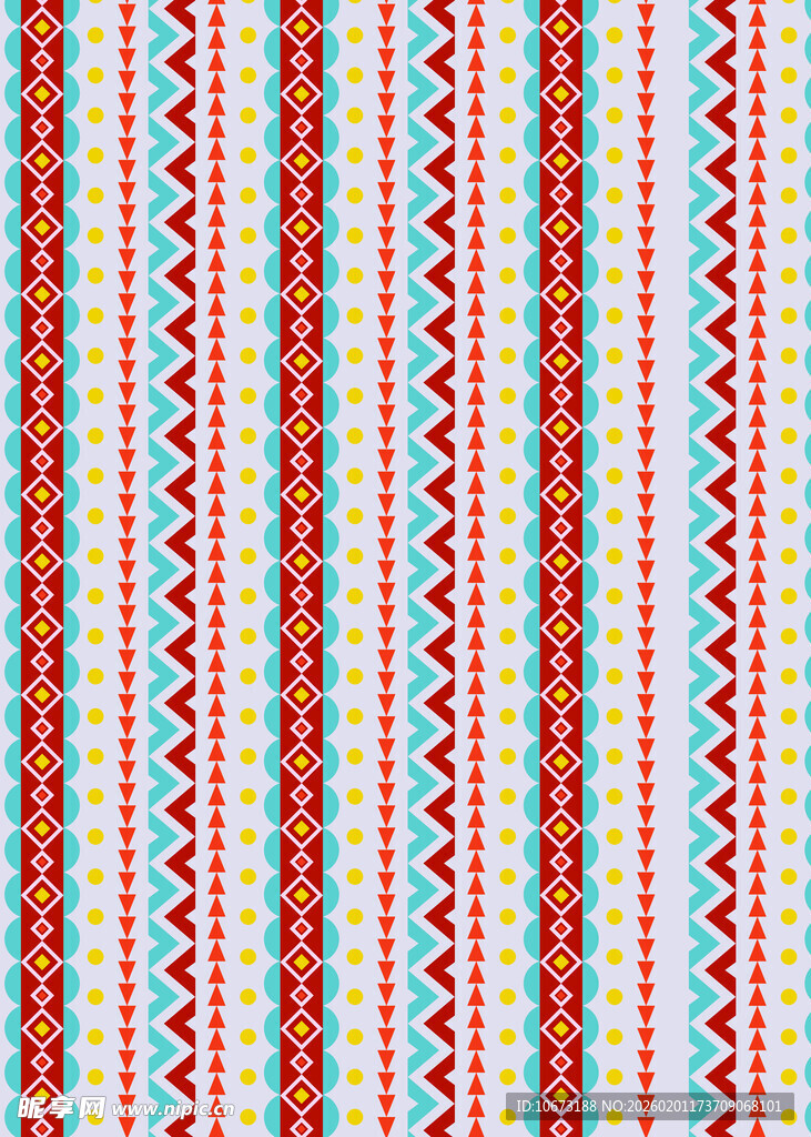 民族风几何条纹图案