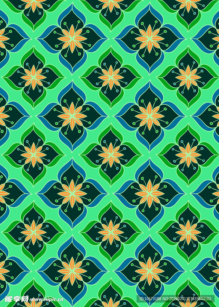 绿色几何星形图案纹理