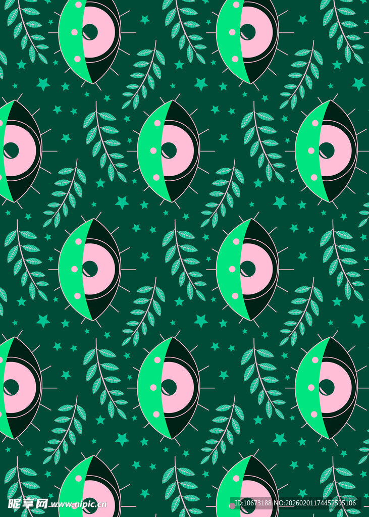 绿色孔雀羽毛图案背景