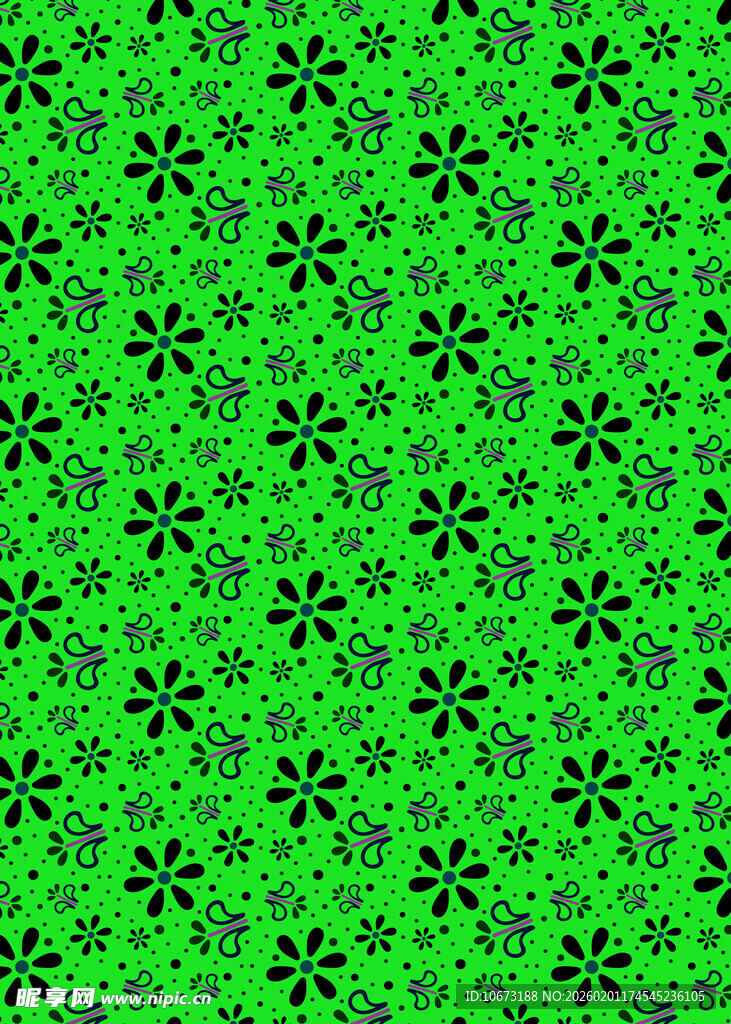 绿色碎花图案背景