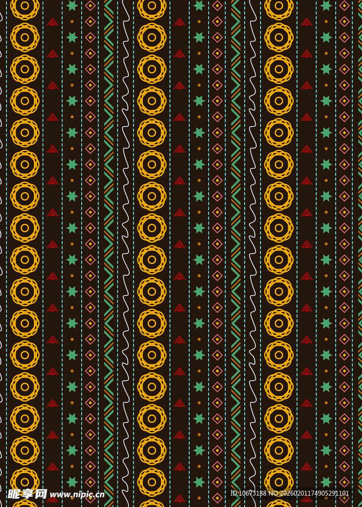 几何环形图案无缝背景