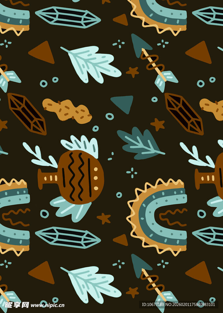 复古风几何动物图案设计