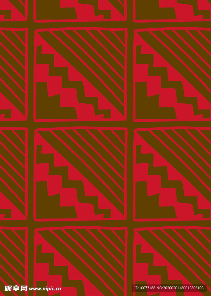 红棕几何图案纹理背景