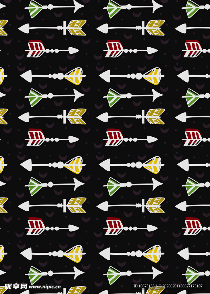 多彩箭头图案无缝背景