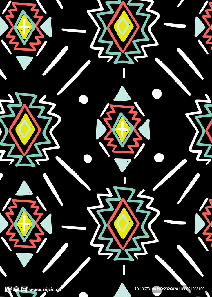 几何民族风图案