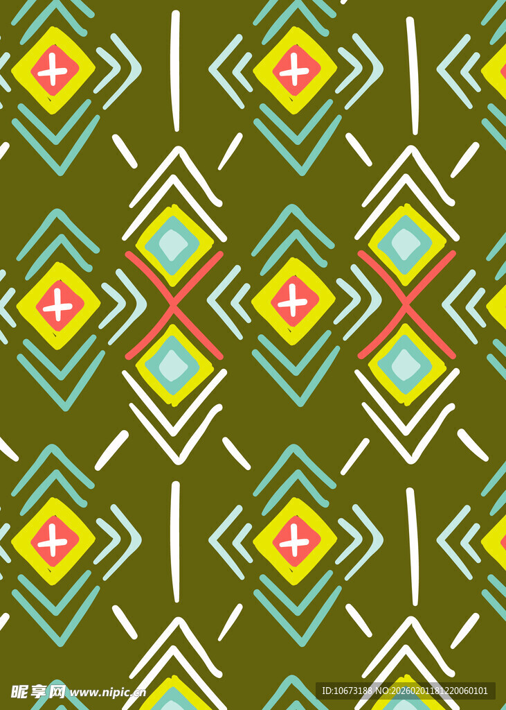 几何图案民族风背景图