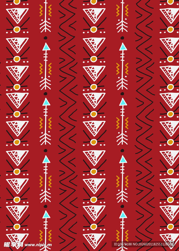 红色几何图案装饰纹理