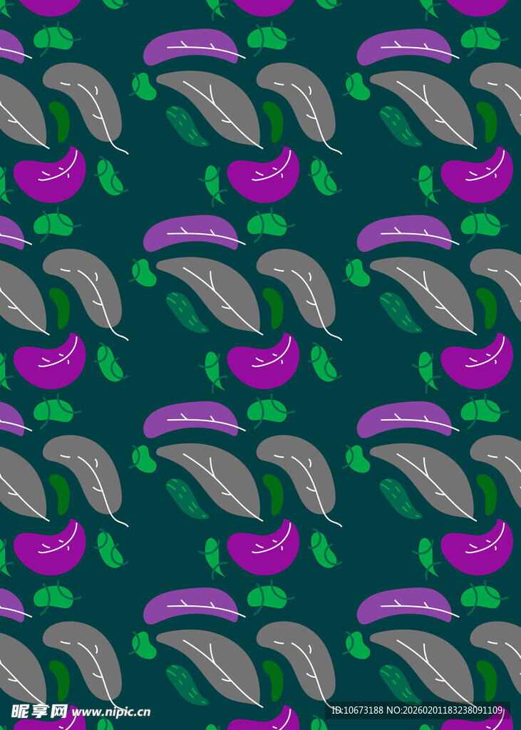 紫色香蕉叶图案背景