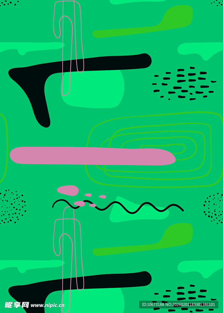 抽象几何绿色系图案背景