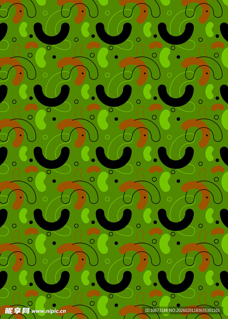 绿色笑脸图案背景纹理