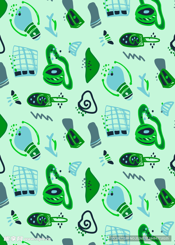 绿色环保主题手绘图案