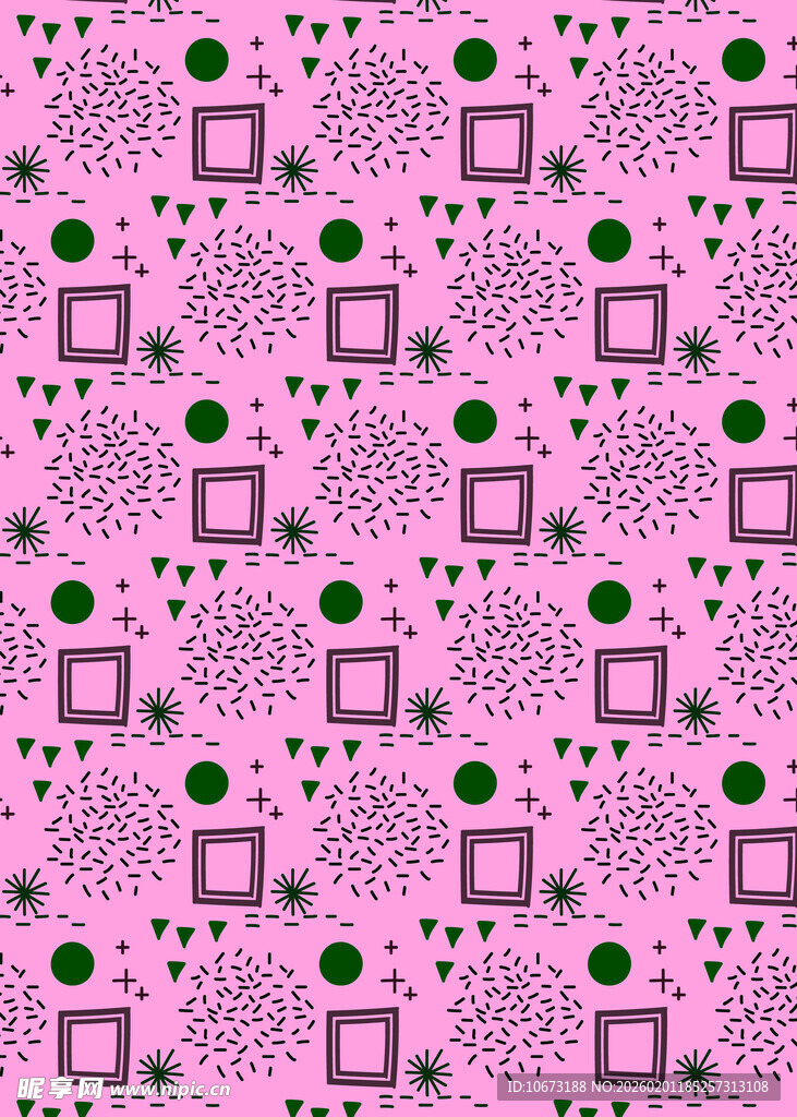 粉色几何图案无缝背景