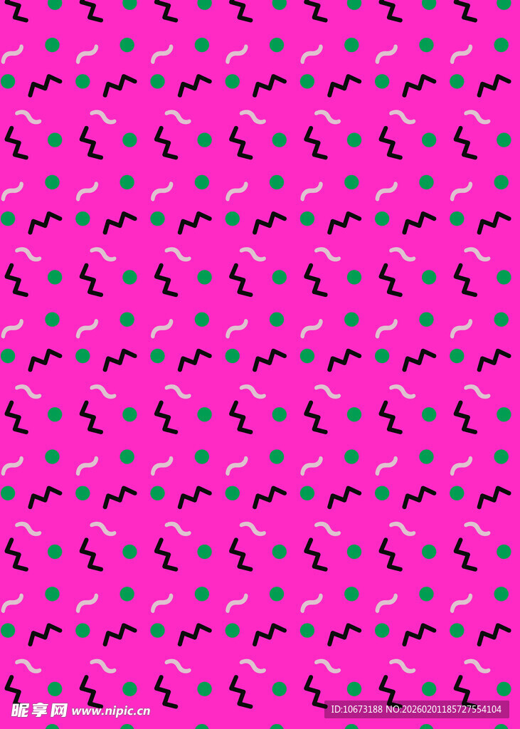 粉色卡通图案无缝背景图
