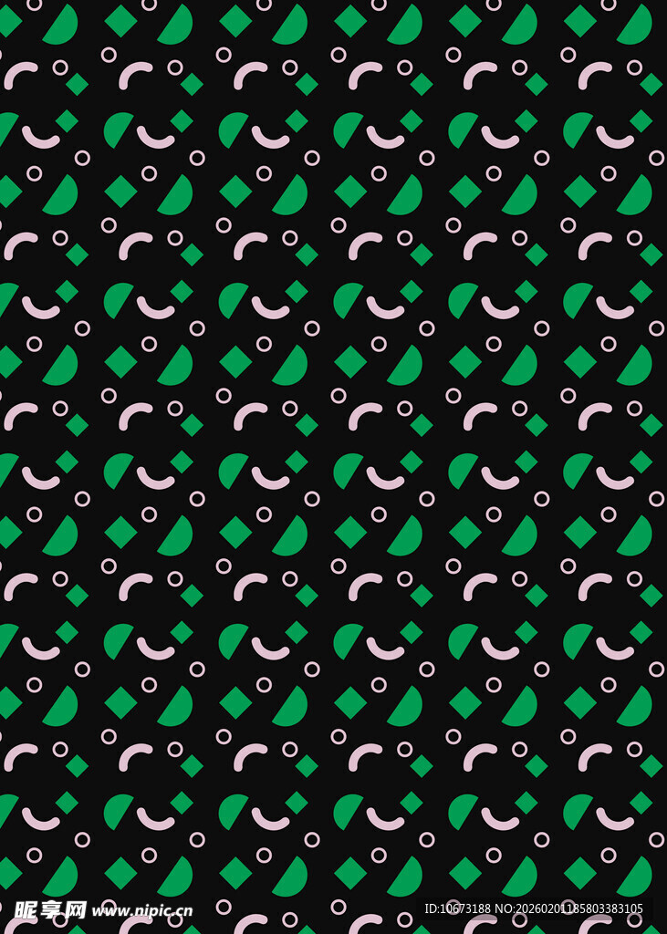 绿色波点圆环图案背景