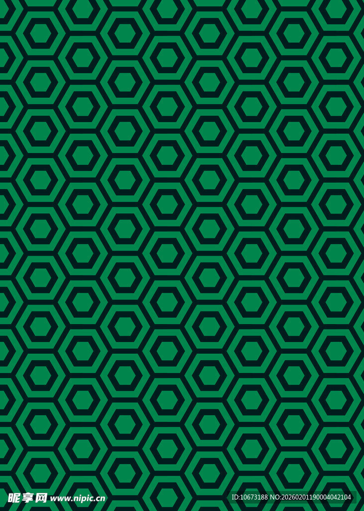 绿色六边形几何图案背景