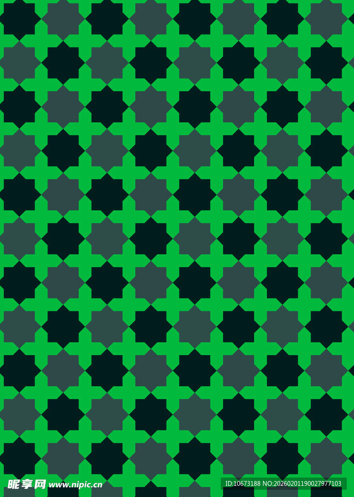 深绿三叶草图案背景