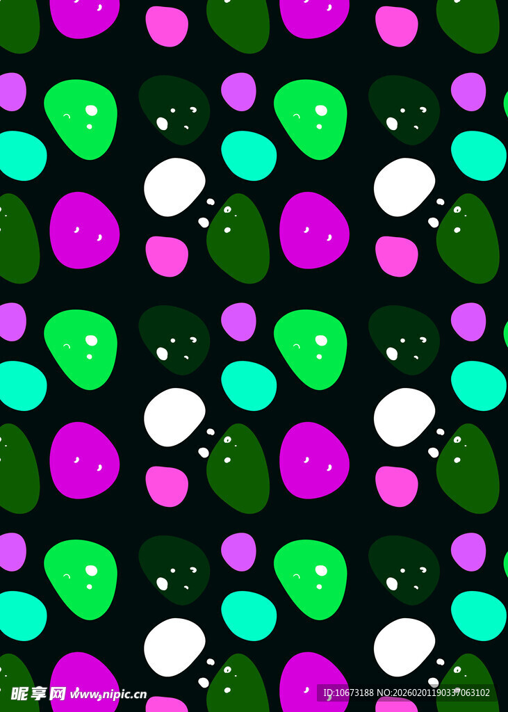 多彩波点图案背景