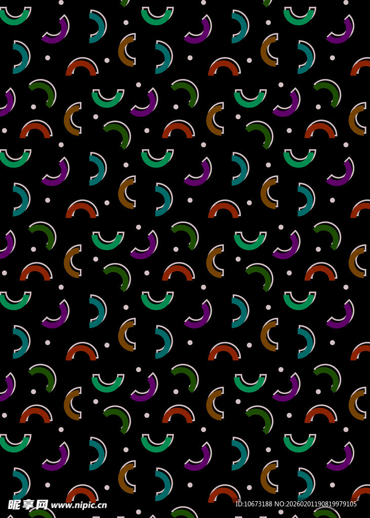 多彩弧形图案背景纹理