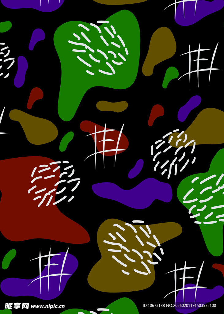 抽象多彩涂鸦图案背景