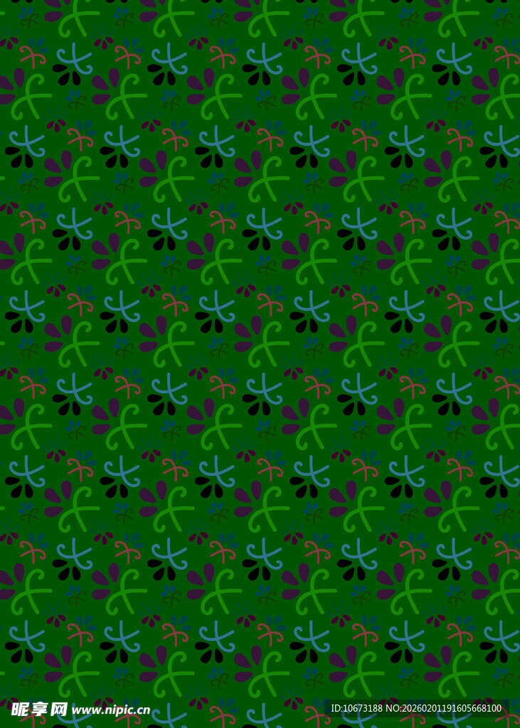 绿色三叶草无缝背景图案