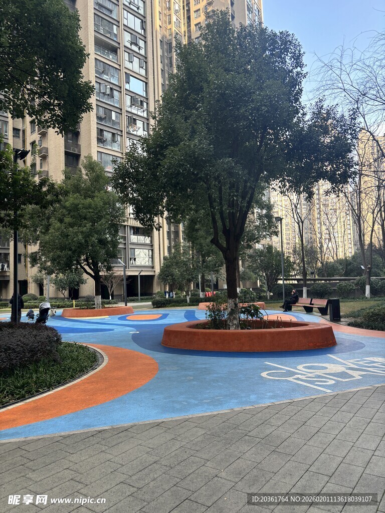 城市小区多彩休闲广场