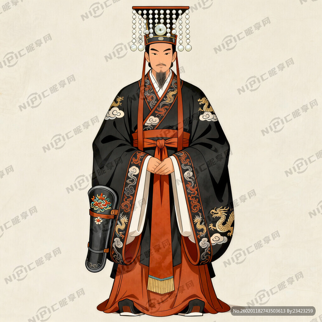 汉代冕服正面图