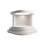 白色弧形展示台