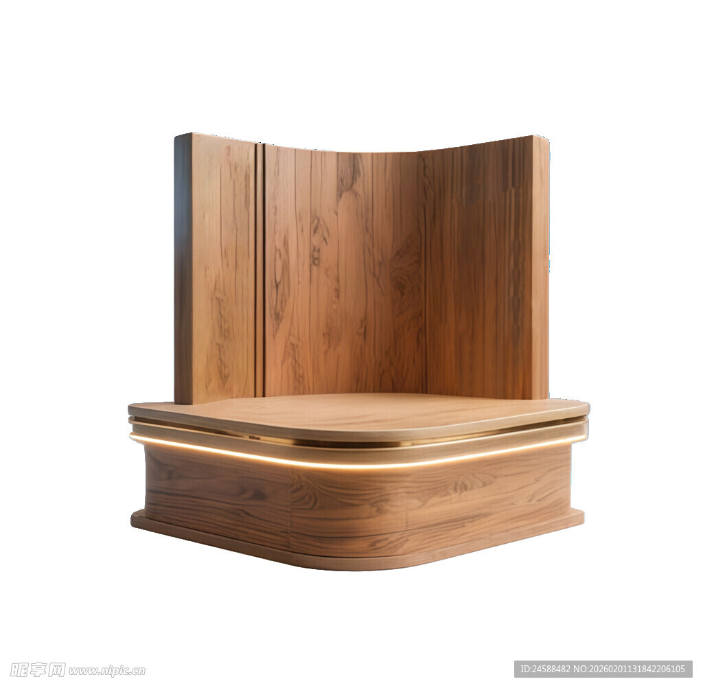 现代木纹展示台设计