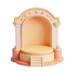 梦幻粉色舞台模型