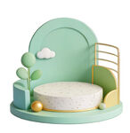 清新简约风产品展示场景平台