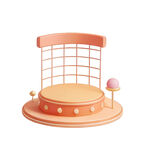 圆形舞台甜品展示台