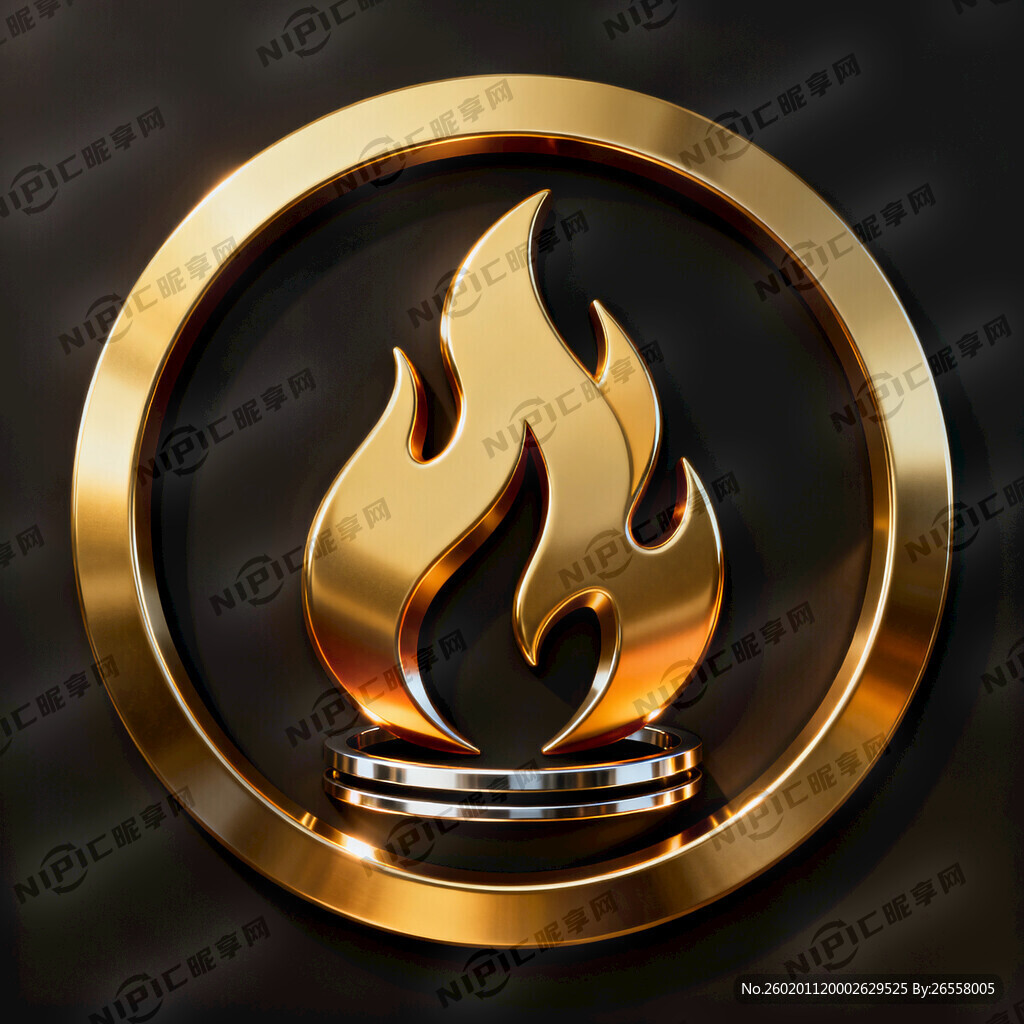 做一个金焰的圆形标志