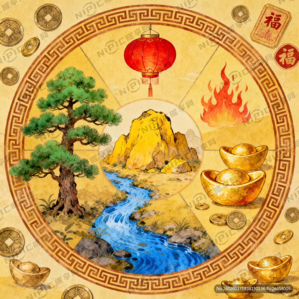 做个金木水火土平衡的既能招财的