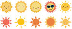 卡通太阳图案