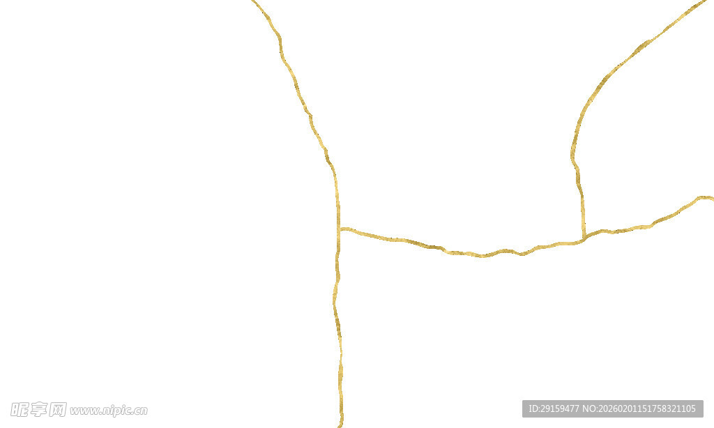 金色线条勾勒的简约图形