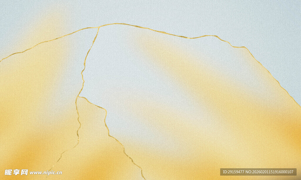 金黄抽象线条艺术画面