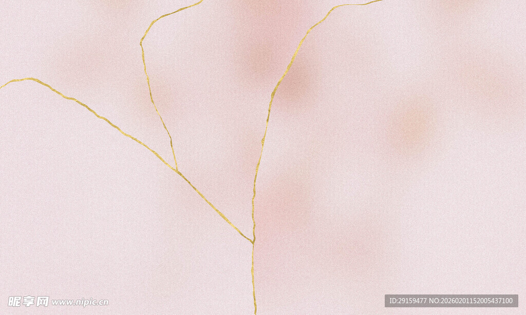 粉色背景下的纤细金色线条