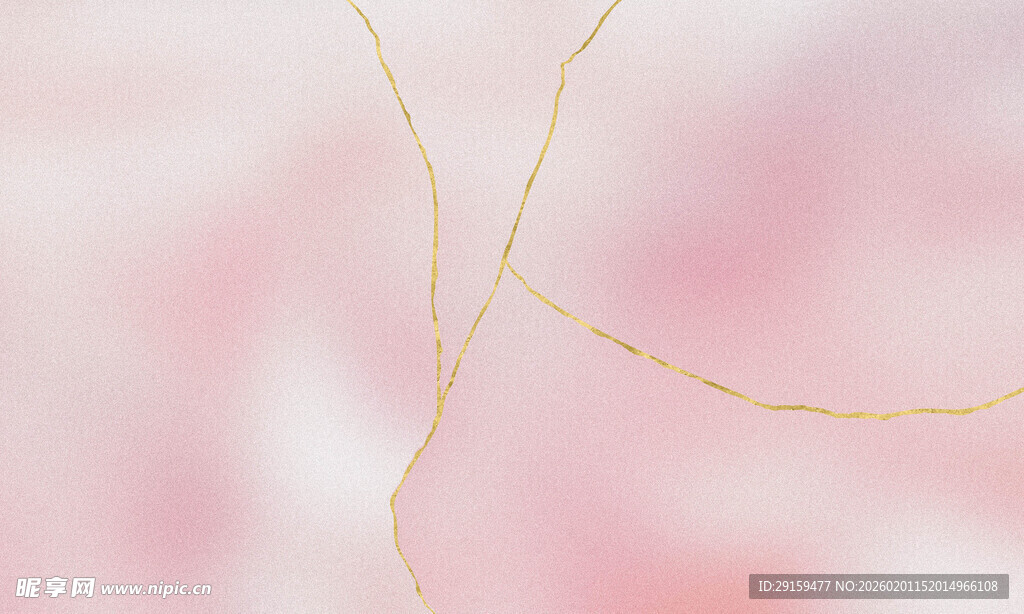 粉色背景中的金色线条