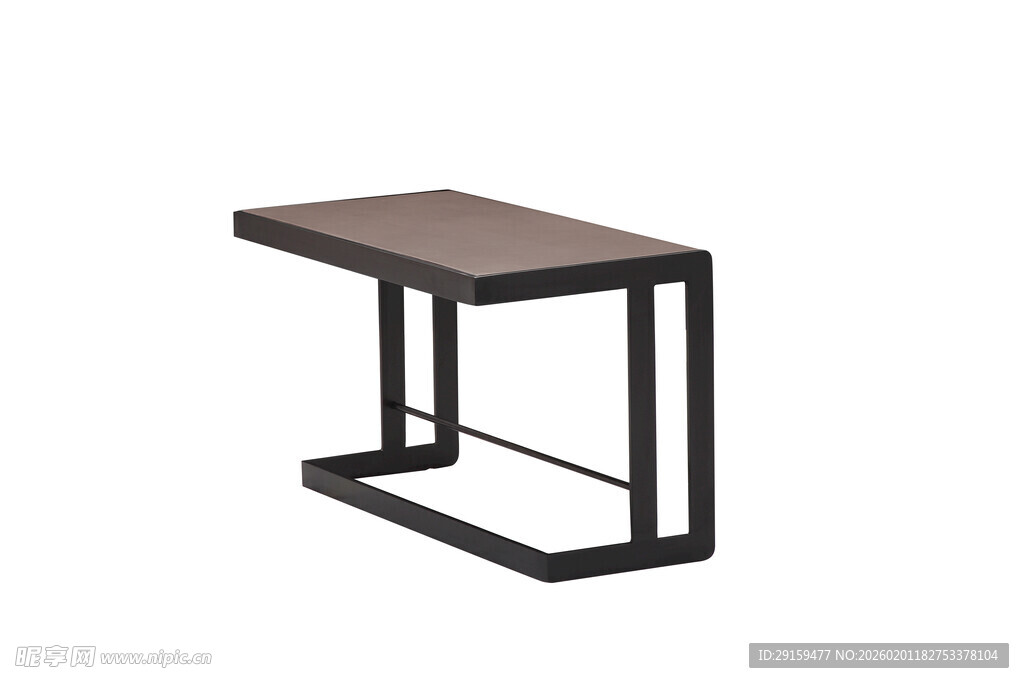 简约金属木质边几