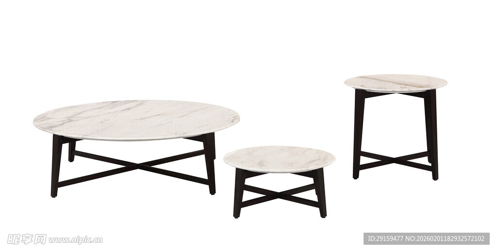 现代简约风格茶几凳组合