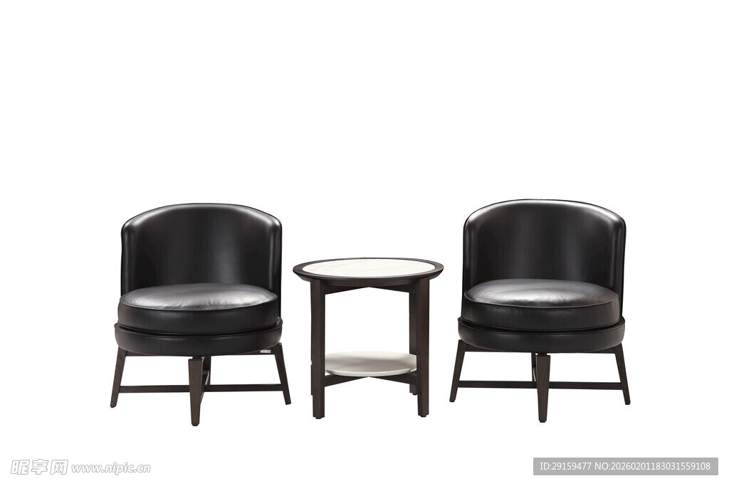 复古皮质桌椅组合