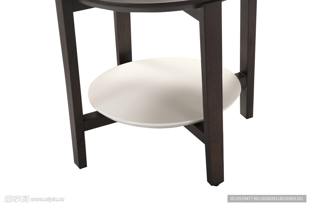 简约黑色带托板边几