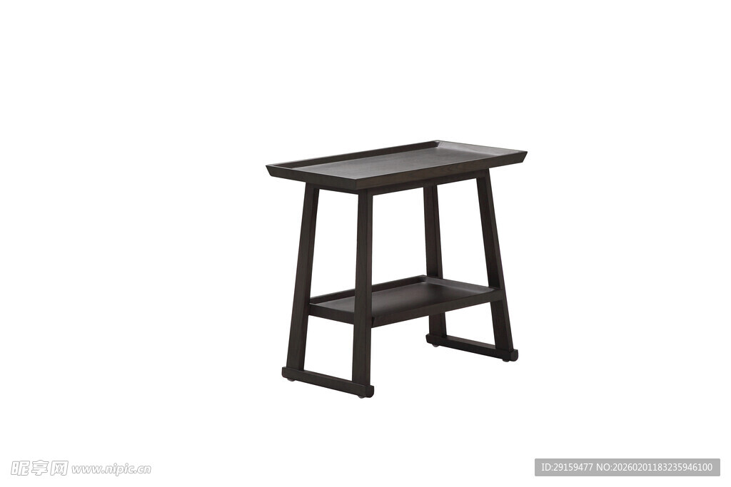 简约黑色双层小边桌